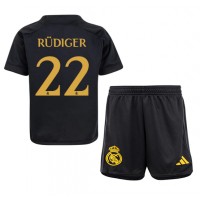Real Madrid Antonio Rudiger #22 Tredjeställ Barn 2023-24 Korta ärmar (+ Korta byxor)